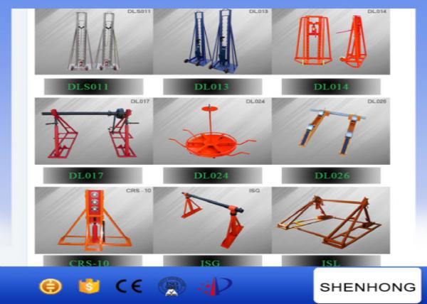 Manual Drive Cable Drum Jacks 3T – 20T Supporting Cable Reel Stringing