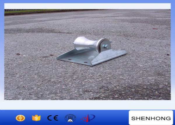 Medium Duty Pressed Straight Line Pipe Cable Laying Roller Zinc Plate Finished
