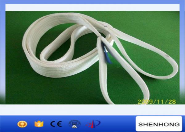  China Polyester Flat Webbing Sling Web Sling Lifting Sling With 100mm Eye supplier