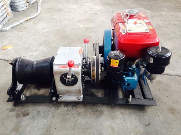  China Power Construction 1T Diesel Cable Winch With Water Cooled Diesel Engine supplier