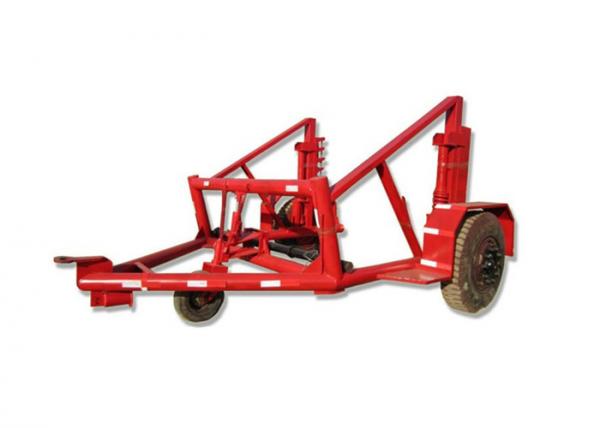  China Red Color Cable Drum Trailer For Transporting Cable Reels With Air Brake System supplier