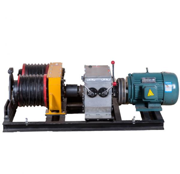 Safe 5 Ton Double Drum Electric Cable Pulling Winch Machine for Power Construction