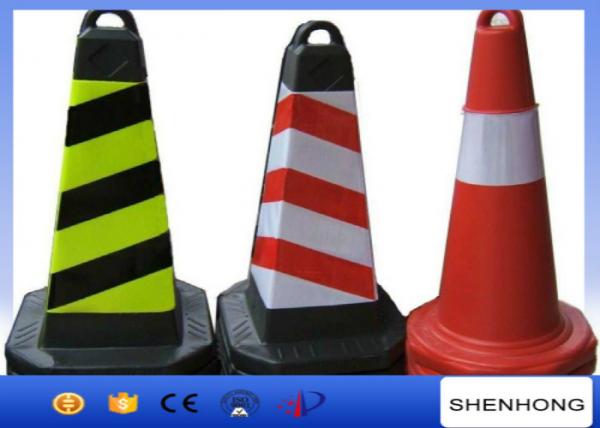  China Safety Overhead Line Construction Tools Red PVC Traffic Cones With Reflective Tape supplier