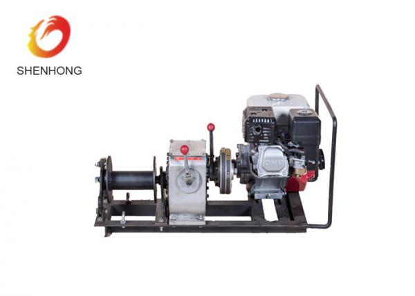  China Small Portable Wire Rope Winch , HONDA Petrol Engine Powered Winch 10KN Capacity supplier