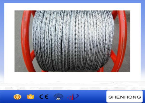  China Steel Pilot Wire Pulling Rope , 18 Strands 6 Squares Braided Steel Wire Rope supplier