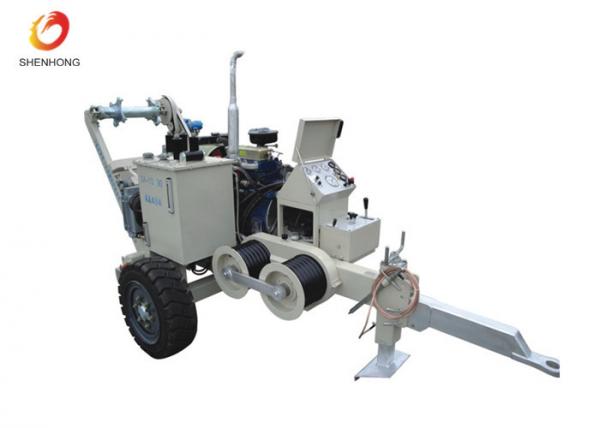 Stringing Equipment 30KN Hydraulic Cable Puller With Diesel Engine For OPGW Project