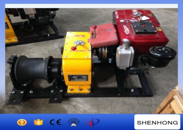  China Tower Erection Mechanical Device Diesel Cable Winch 8 Ton With 10HP Diesel Engine supplier