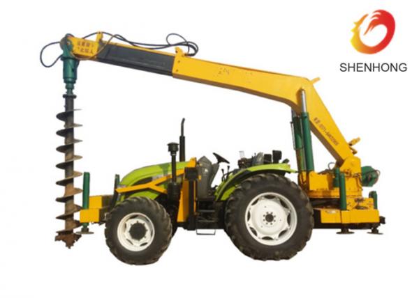  China Tower Erection Tools 100HP Tractor Mounted Digger Machine With Crane / Auger supplier