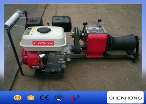  China Wire Rope Pulling Portable Gas Powered Winch 1 Ton With Gasoline Engine supplier