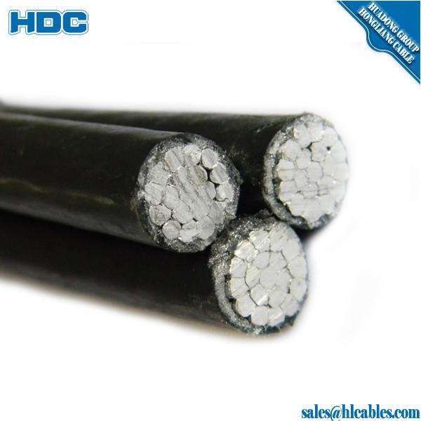 0.6/1kv low voltage Triple Cores Aluminum Aerial Bundled Cable