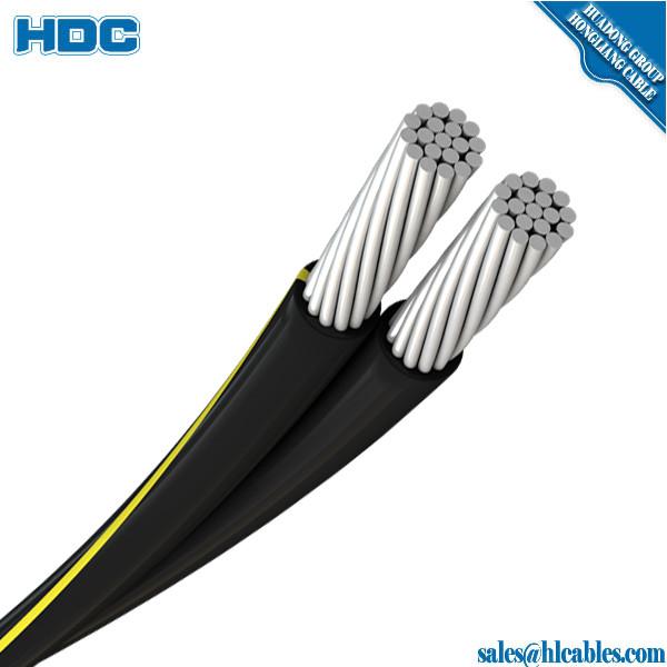 overhead twisted cable XLPE insulation aluminum conductor 2x25mm2 abc cable