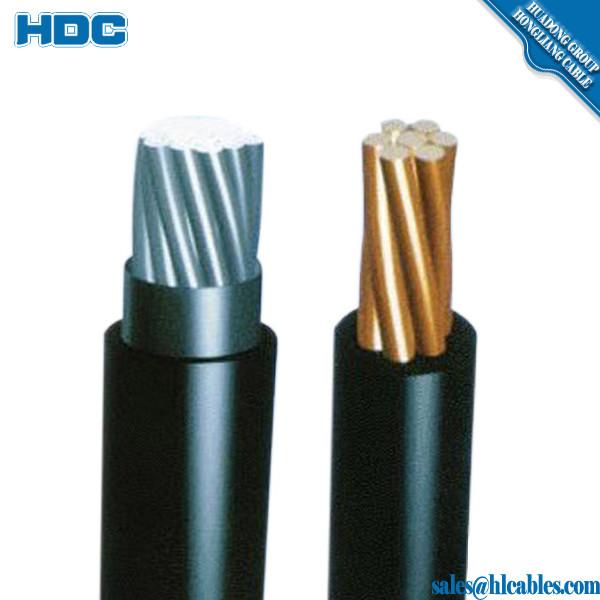 China pvc insulated single core 6mm2 copper core conductor aerial service drop cable supplier