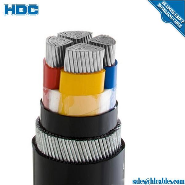  China yjv32 0.6/1kv 4x16mm2 4×35 4×70 4×95 4×120 4×150 4×185 cu xlpe swa pvc 60502 standard power cable supplier