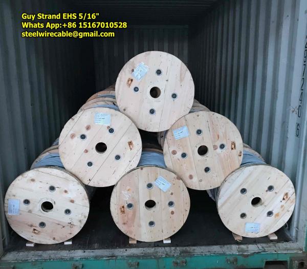 Galvanized Steel Strand 5/16" EHS/HS as Messenger Wire ASTMA 475