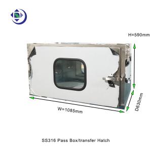 SS316 Clean Room Pass Through Box / Transfer Hatch No Filtration
