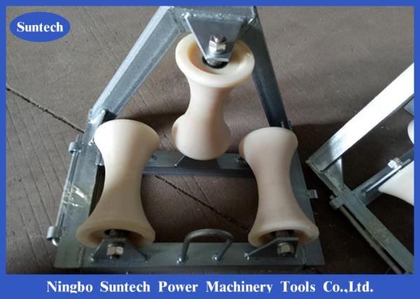 10kn Load Nylon Triple Corner Cable Pulling Rollers
