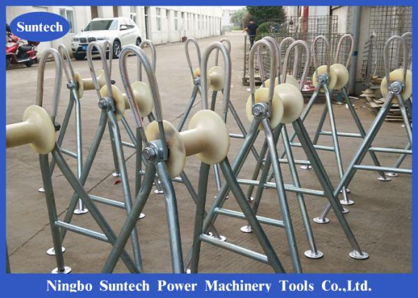 10KN Nylon Wheel High Frame Cable Pulley Roller For Power Construction