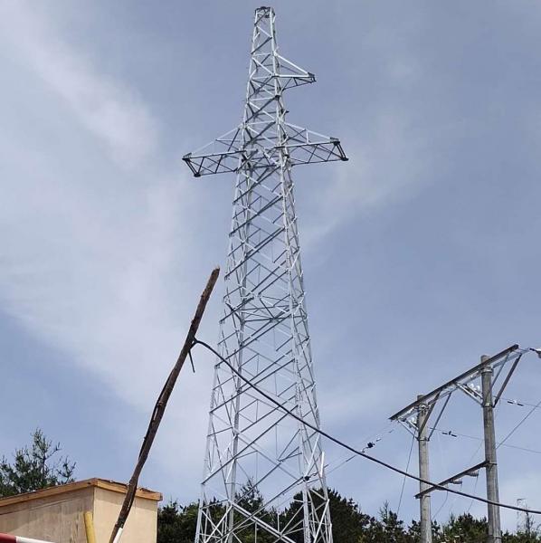 110kV/132kV Electric 4 Legged Angular Steel Tower Cellular Transmission Tower