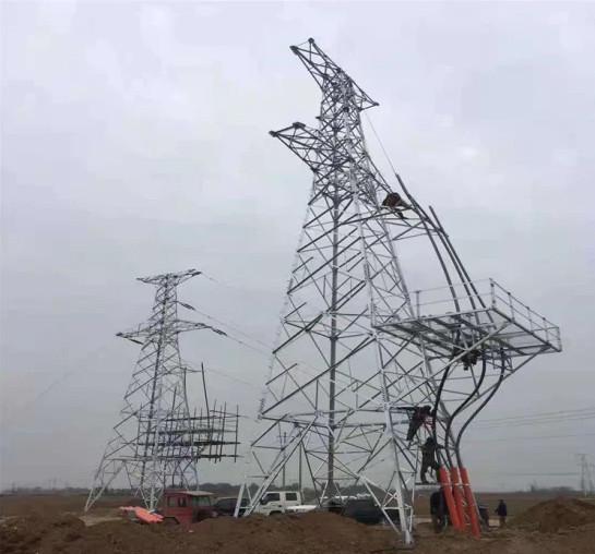 110kV/132kV Electrical Power Tower Angualr Steel Lattice Pylon Transmission Tower