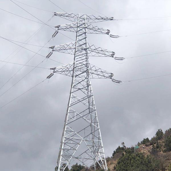 110kv 132kv Galvanized Angel Steel Frame Power Tower Lattice Transmission Line Tower