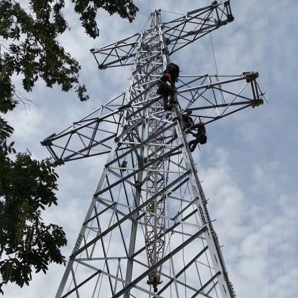 110kV Transmission Line Galvanized Angle Steel Lattice Pylon
