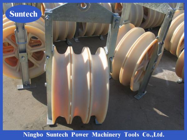  China 20KN Mc Nylon 660mm Large Diameter Stringing Pulley Blocks supplier