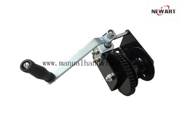  China 2500 lb Worm Gear Drum Winch , Heavy Duty Hand Winch For Lifting supplier