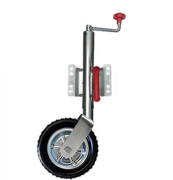  China 250mm Travel 750kg Steel Rim Rubber Trailer Jockey Wheel supplier