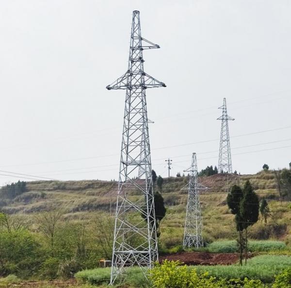33KV Hot Dip Galvanized Steel Lattice Electric Power Transmission Line