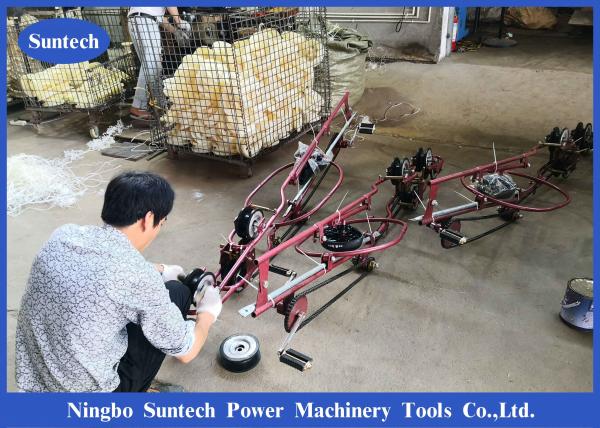  China 4 Bundle Transmission Line Stringing Tools Overhead Power Line Aerial Spacer Trolley Bicycle Cart supplier