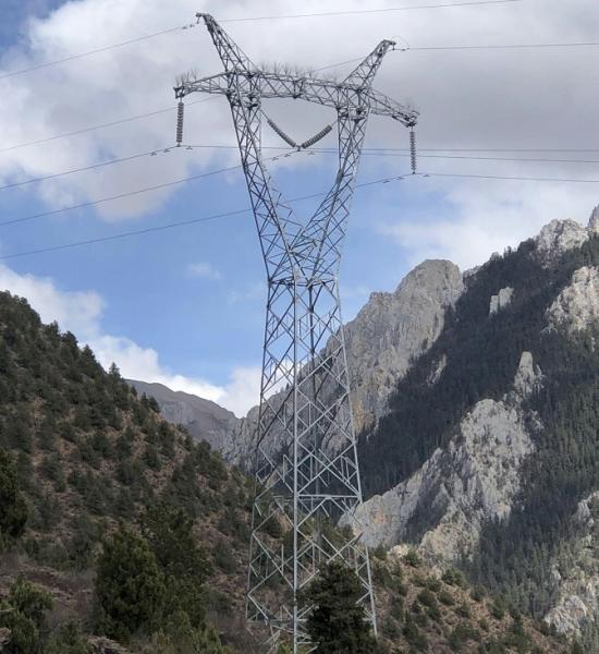 4 Legged High Voltage Steel Power Tower Angel Lattice Galvanized Transmission Line Tower