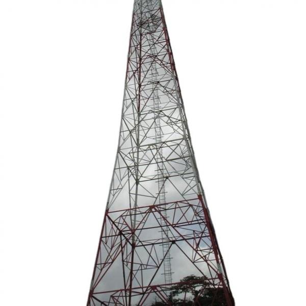 4 Legged Site Project Telecommunication Steel Tower With Bracket