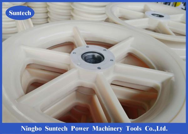  China 508 X100mm Transmission Line Nylon Sheave Wheel Conductor Stringing Pulley Block supplier