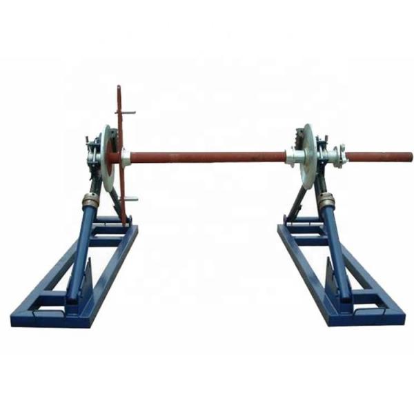 50KN Detachable Steel Wire Rope Mechanical Cable Drum Reel Stand To Release  Wire - 2400mm Cable Reel Stand manufacturer from GE Cable