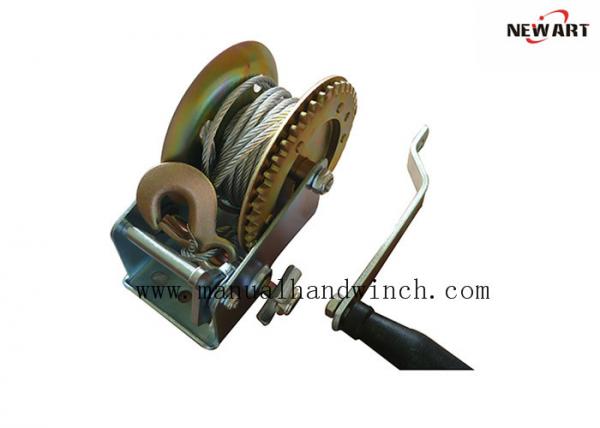 540kg Zinc Coated Manual Boat Winch , 225Mm Handle Ratchet Hand Operated Winch