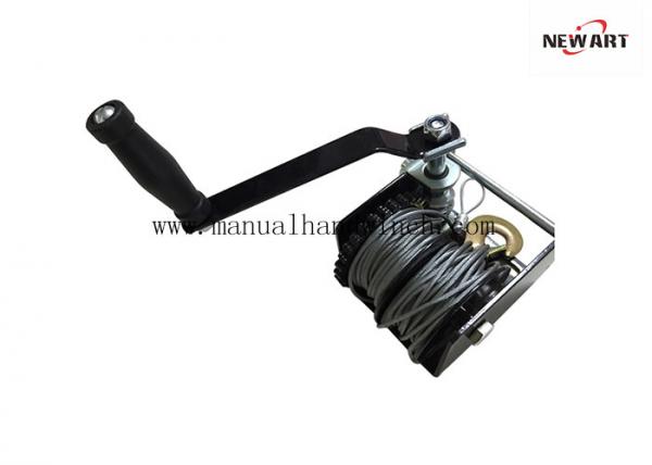  China 680kg Two Cables Worm Gear Manual Hand Crank Winch supplier