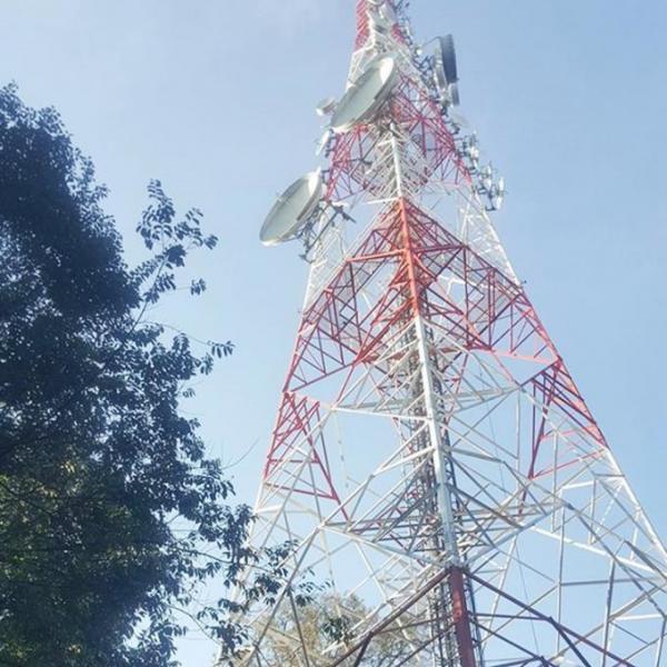  China 76m Self Supporting GSM Telecommunication Steel Lattice Tower supplier