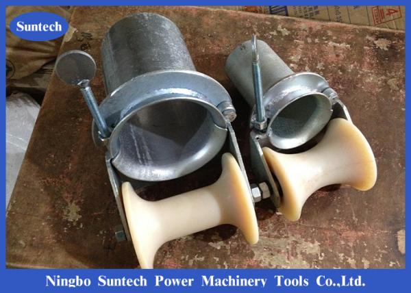 90mm Lockable Bellmouth Type Cable Reel Roller With Nylon Wheel