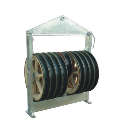  China 916mm ACSR MC Nylon Conductor Wire Rope Stringing Pulley Blocks supplier