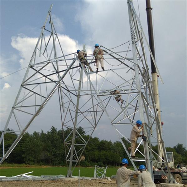 Angle Steel Q355B Q255B 110KV Lattice Transmission Tower
