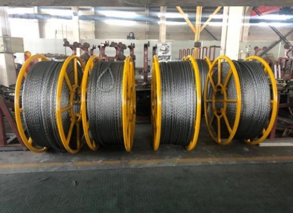  China Anti Twisting Galvanized Braided Steel Wire Rope Overhead Conductor Stringing supplier