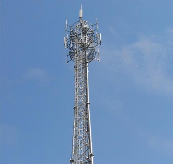 ASTM A123 Galvanized Lattice Tubular Angle Steel Telecom Tower