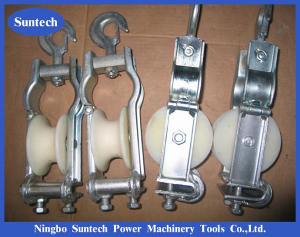  China Conductor Wire Rope Pulley Stringing Sitting and Hanging Type Dual-Use Stringing Block supplier