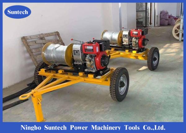  China Diesel Powered Wire Rope 5 Ton Winch Cable Puller supplier