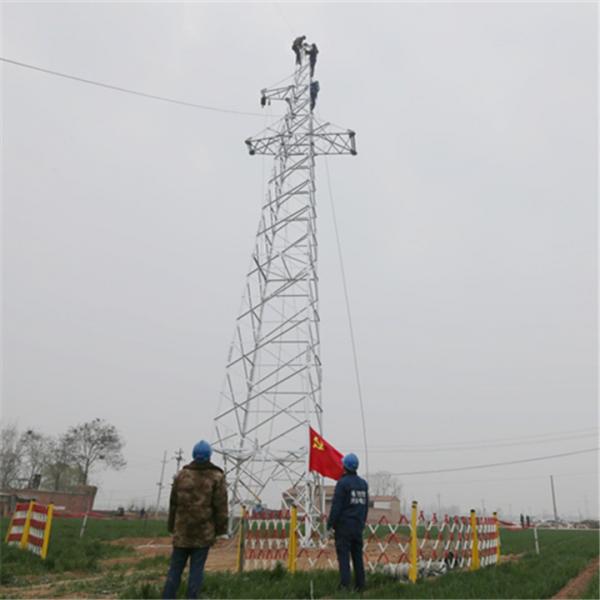 Electric Power Steel Lattice Hot Dip Galvanized 33KV Transmission Line Tower