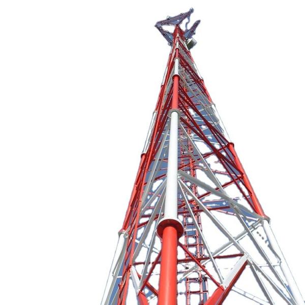 China Galvanised Telecommunication 3 Legged Tubular Steel Tower 15m – 50m supplier