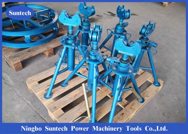  China Galvanised Wire Rope Mechanical Simple Cable Drum Reel Stand supplier
