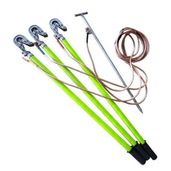 Grounding Lead Fiberglass Telescopic Hot Stick Used In Earthing Set Of High Voltage