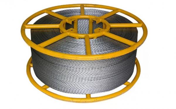  China Hexagon Anti Twist Galvanised Steel Pilot Wire With 12 Strands supplier