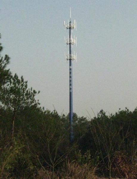 High Quality Telecommunication GSM Antenna Steel Monopole Tower With Galvanized